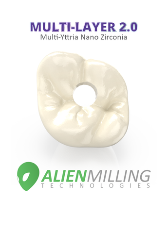Alien Multi-Layer 2.0 Implant Zirconia Crown